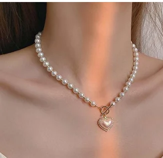 

6MM SOUTH SEA WHITE BAROQUE PEARL NECKLACE Chain Necklace Trend Aesthetic Jewelry