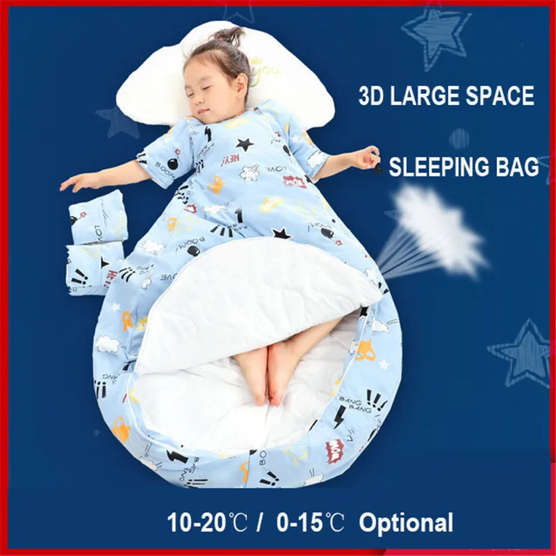 

Four Seasons Round Bottom New Baby Sleepsack Removable Sleeve Boys Sleep Sack Girls Baby Kids Children's Sleeping Bags