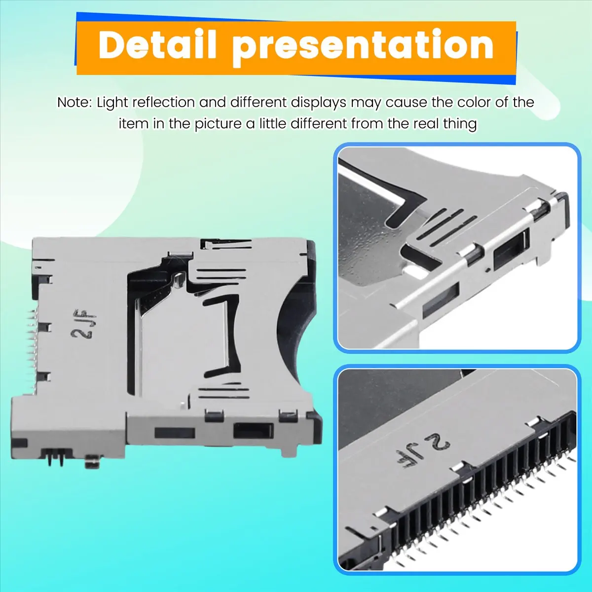 CANING- Game Card Reader Slot Replacement for Nintendo NDSI NDSILL/XL - Durable Game Console Card Socket Parts