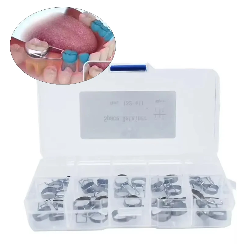 

40Pcs Dental Molar Space Maintainer Gap Retainer Bands for Kids Children 2nd 32#-41# Size Orthodontic Braces Tools