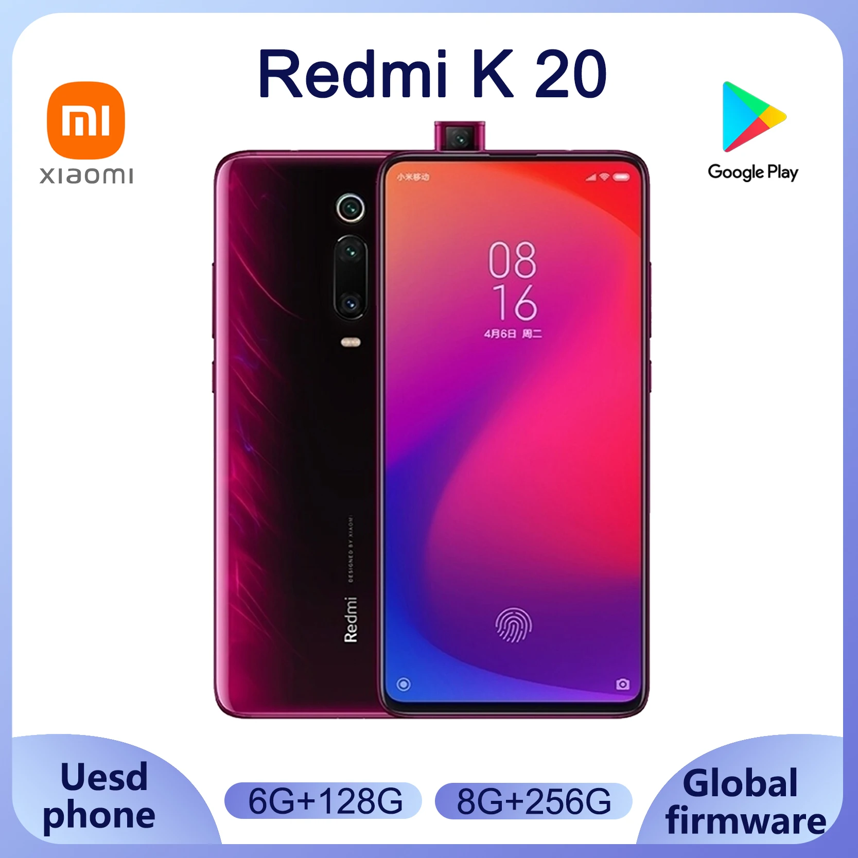 Xiaomi-Smartphone Redmi K20 MI 9T, téléphone portable Android Snapdragon 128, 6 Go de RAM, 730 Go, Dean, vente chaude