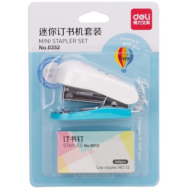 Simpatico cartone animato Mini cucitrice Set Accessori scolastici Cancelleria portatile per libreria Forniture per ufficio scolastico Cancelleria Kawaii