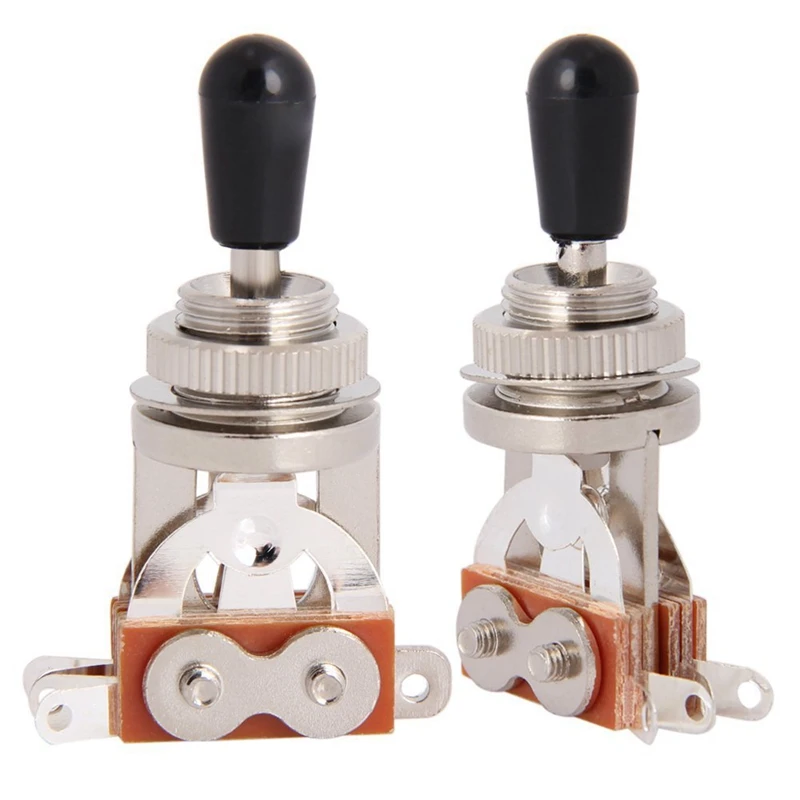 2 Pcs Parts: 1Pcs C523 Instrument Tuner Metal Tuning Fork & 1 Pcs Electric Guitar Toggle Switch 3 Way Pickup Selector