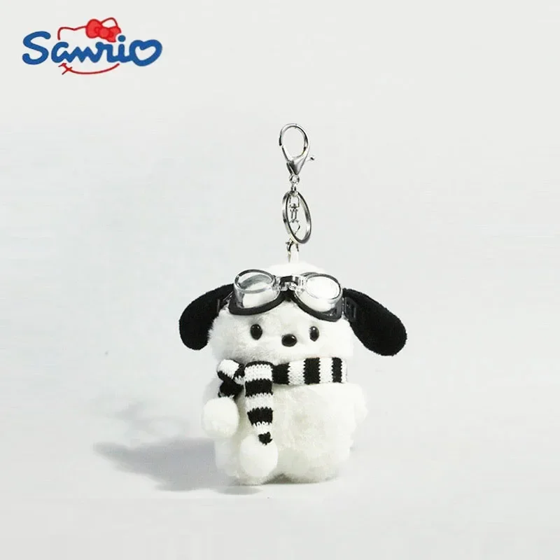 

Sanrio Anime Plush Scarf Pochacco Plush Toys Doll Keychain Kawaii Pochacco Women Bags Pendant Keyring Cute Children Plushie Gift