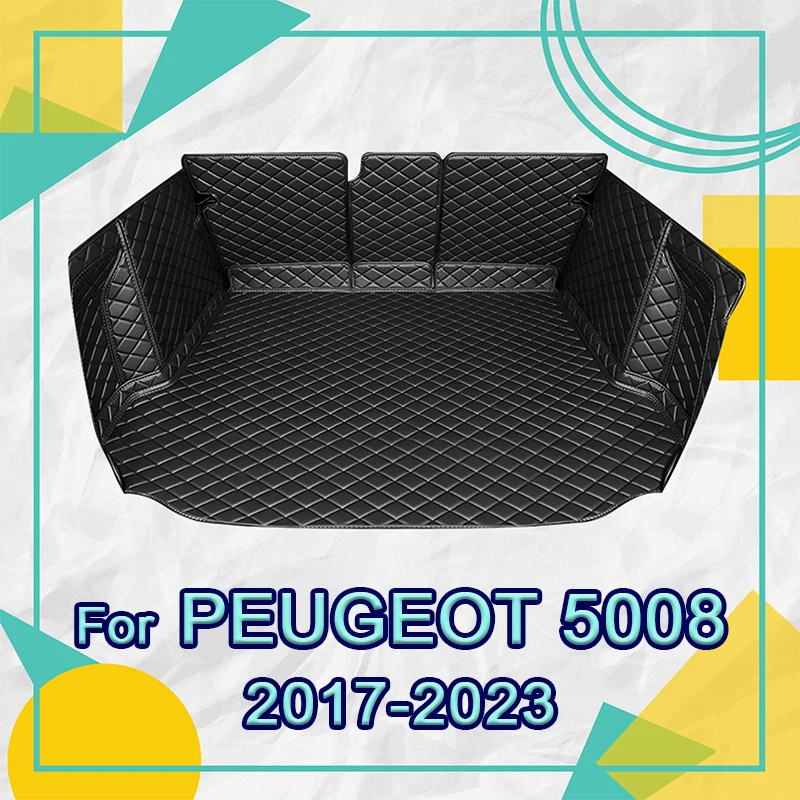 

Автоматический коврик в багажник с полным покрытием для PEUGEOT 5008 2017-2023 20 19 18, чехол для багажника автомобиля, подкладка для багажника, внутренняя защита, аксессуары