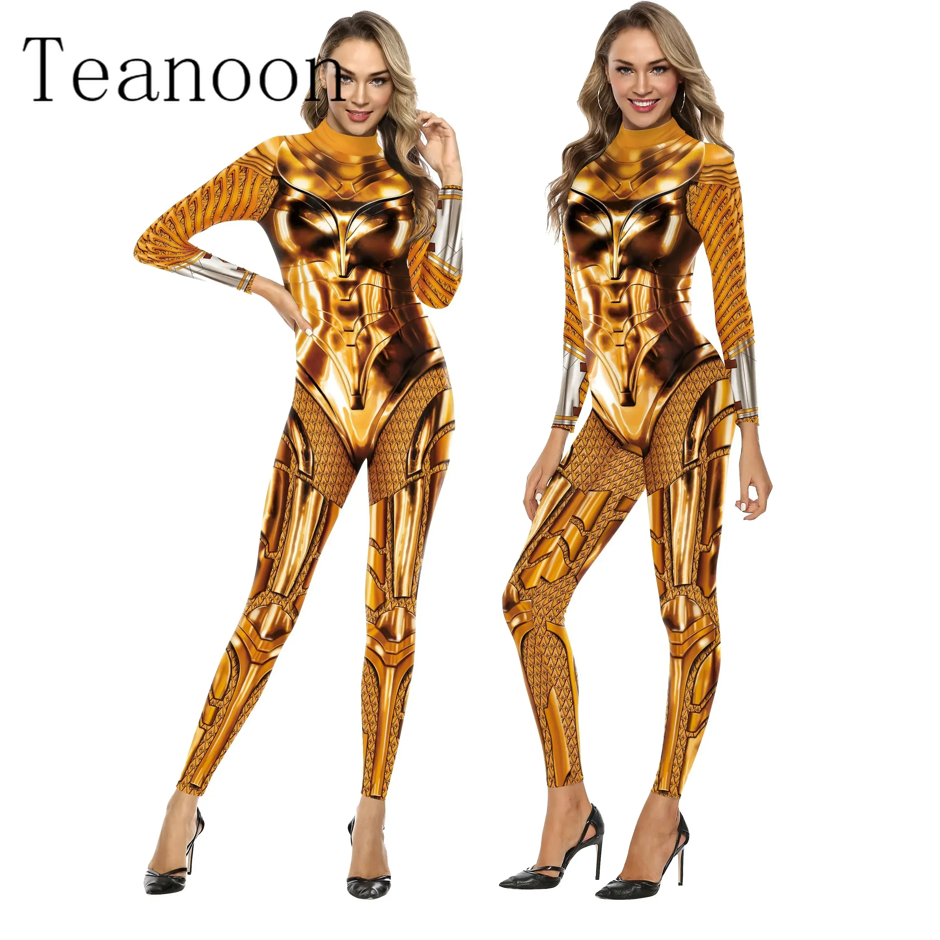 Disfraz de Cosplay de superhéroe para mujer, mono estampado, traje de combate de armadura, vestido de fantasía, ropa de adulto, traje muscular Zentai