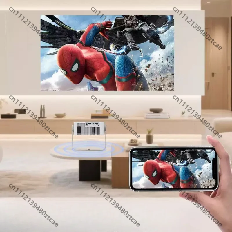 Smart Projector Dual WiFi 6 Portable LED Home Cinema Theater Bluetooth Multi‑Media Video Player For Indoor Outdoor Movie