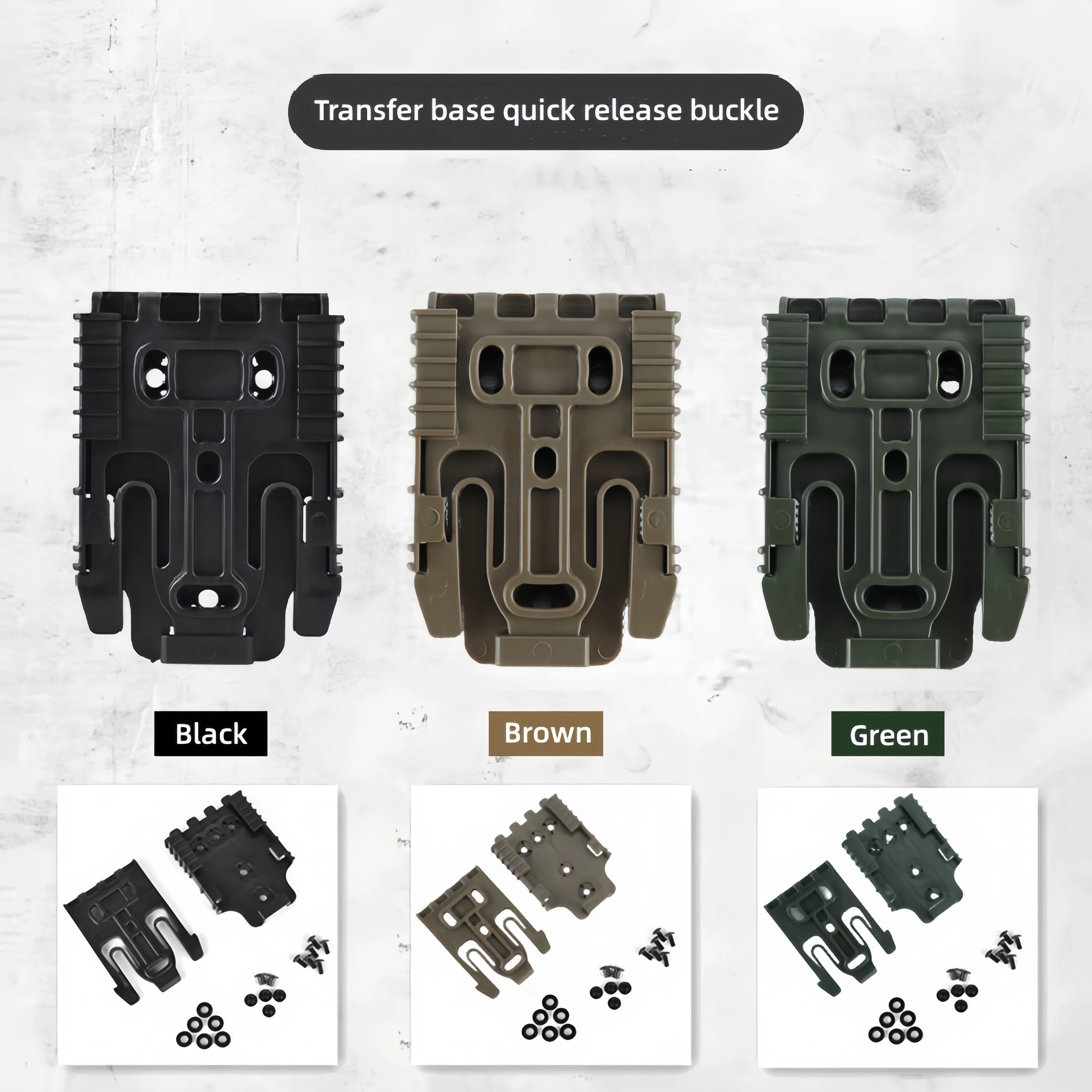 タクティカル QLS クイック ロック システム キット、QLS 19/22 用モジュール式ドロップ レッグ ホルスター プラットフォーム、狩猟エアソフトトレーニングギア