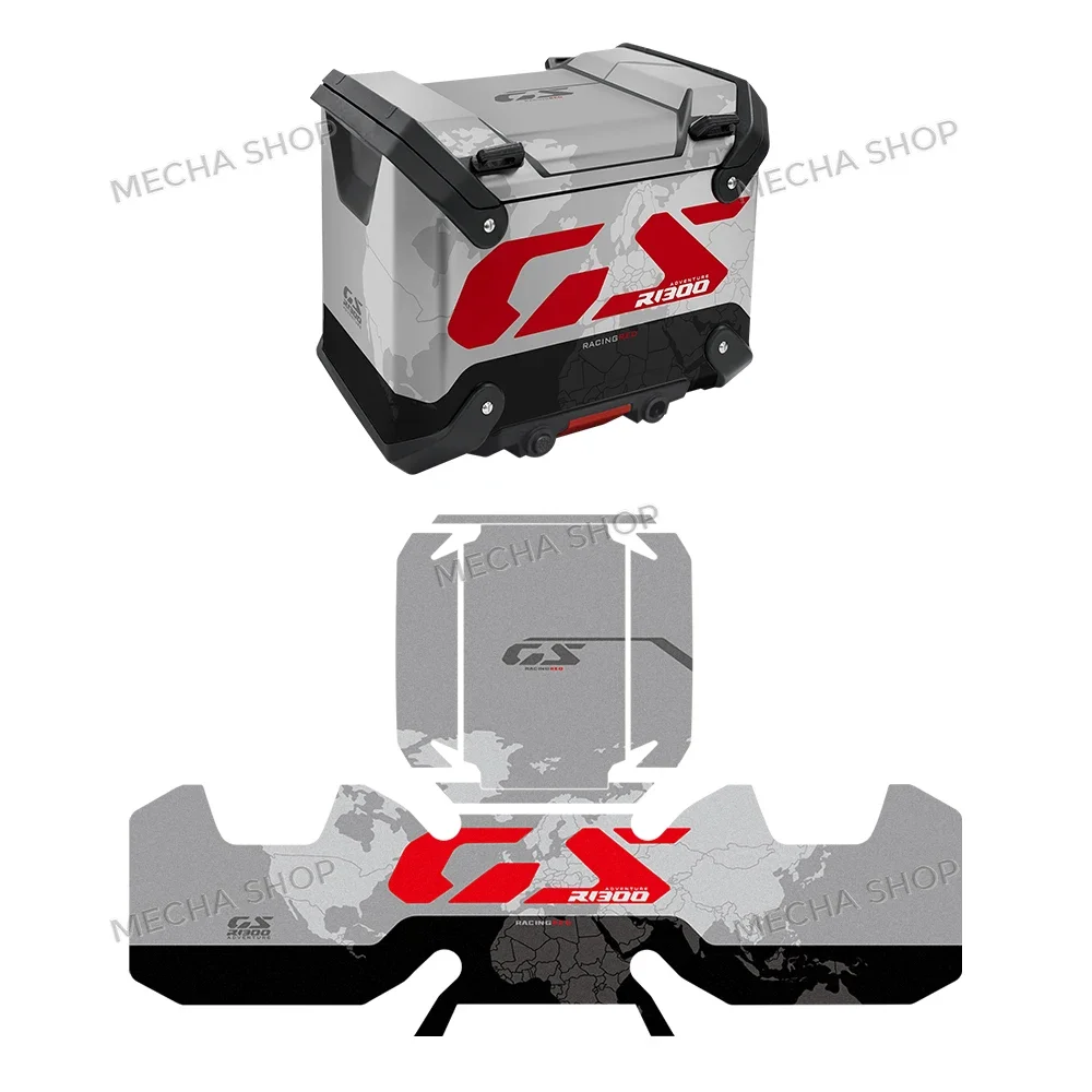 Motorcycle Suitcase Stickers Trunk Middle/Side Stickers Protection Decal For R 1300 GS Adventure Racing Red Triple Black 2025 image 3
