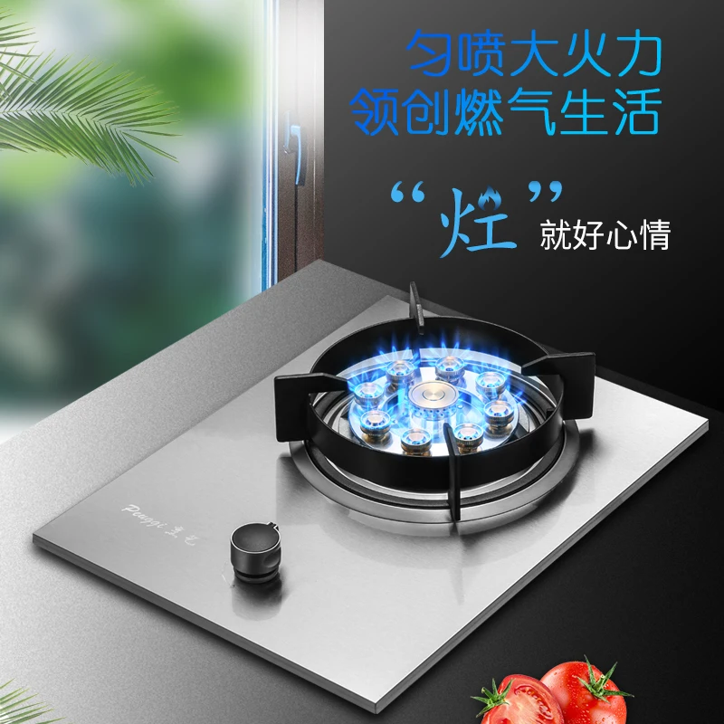 Stainless steel single stove gas stove natural liquefied gas artificial household fire embedded