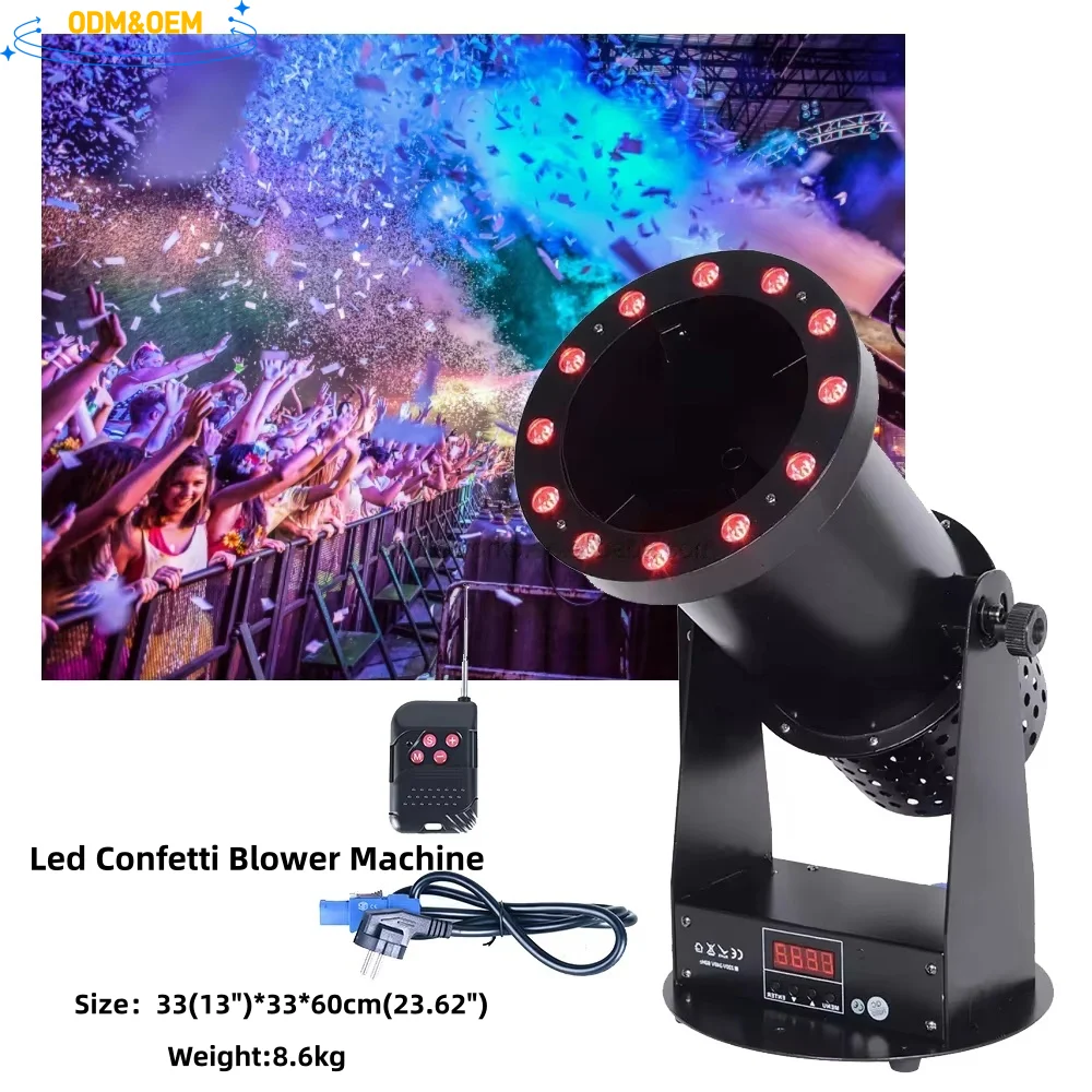 Lanzador Eléctrico Pesado De Confeti Heavy-duty Electric Confetti Launcher for Large-scale Events