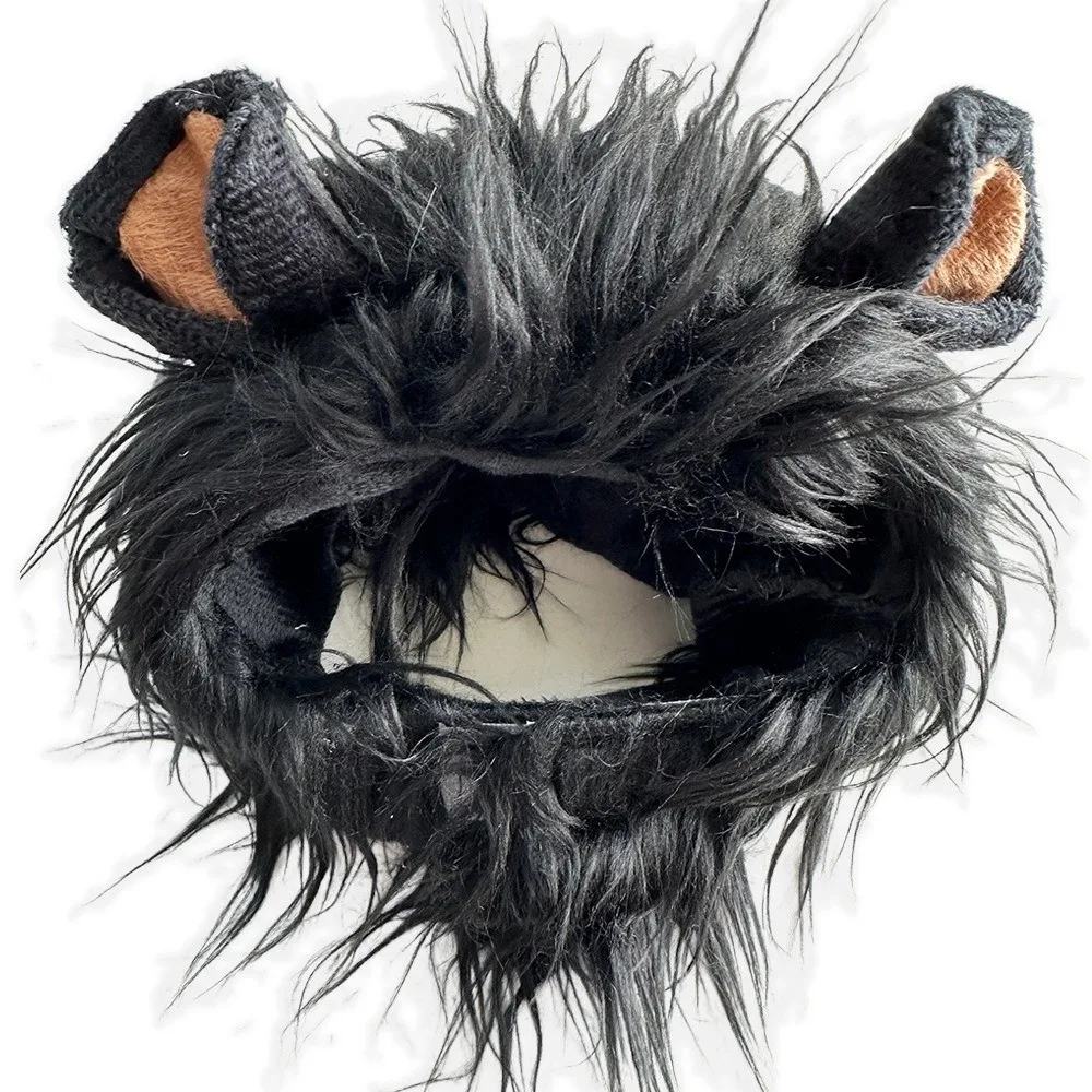 

Регулируемая мягкая шапка-парик «Львиная грива» для собак и кошек, дышащая, забавная, креативная, пушистая, для костюмированных вечеринок и праздников