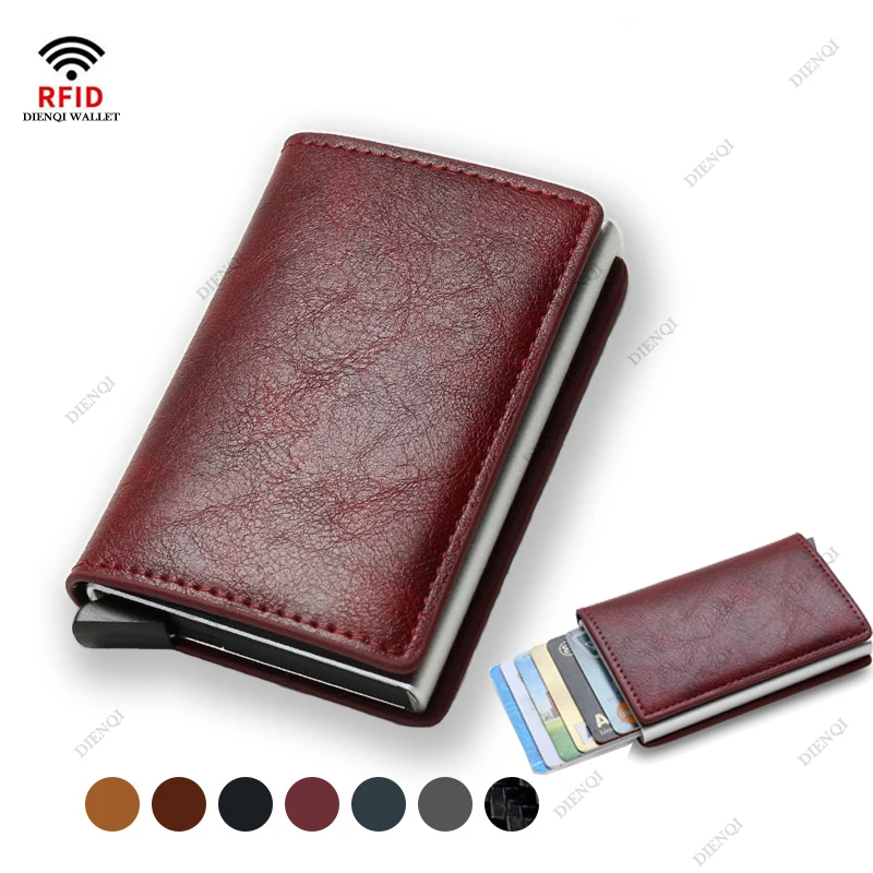 Anti Thief Rfid Credit Card Holder Smart Minimalist Wallet Fashion Men Women Slim Cardholder Bank Cash Creditcard Case Bag Purse