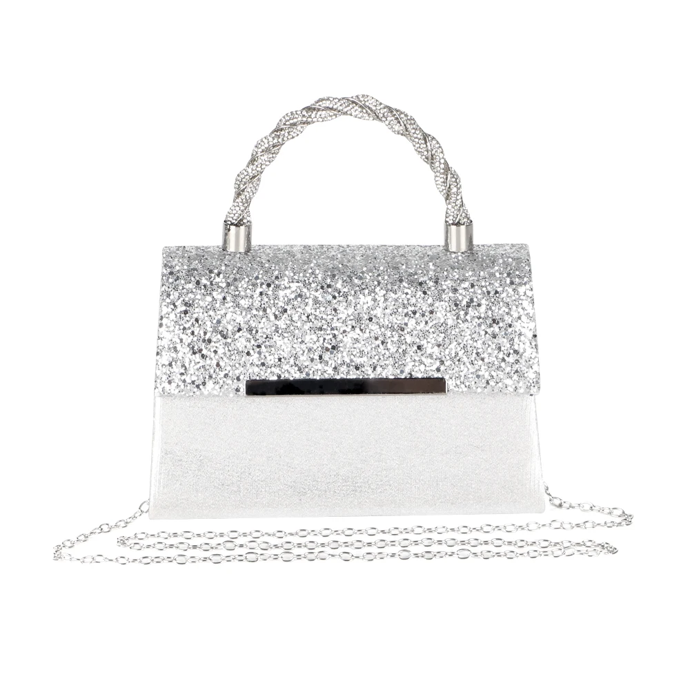 

Ele New Wedding Par Clutch Bag oulder Crossbody Handbag for Brides Faionable European Sle Synthetic Leather Handbag