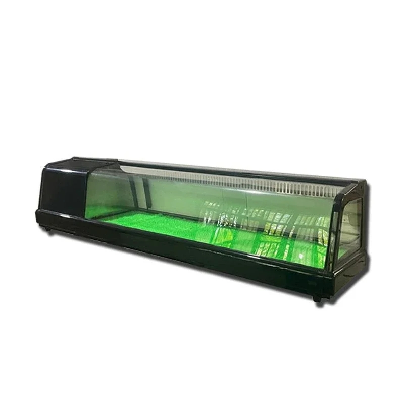 Commercial refrigerated sashimi display cabinet, small desktop single-layer Japanese sushi cabinet, salmon fresh-keeping