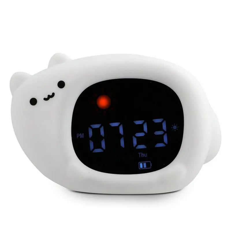 B84B-Color-Changing Light Controlled Clock For Kids+ Nightlight+ Sound Machine-USB Plug, 12/24H Mode, Routine Trainer