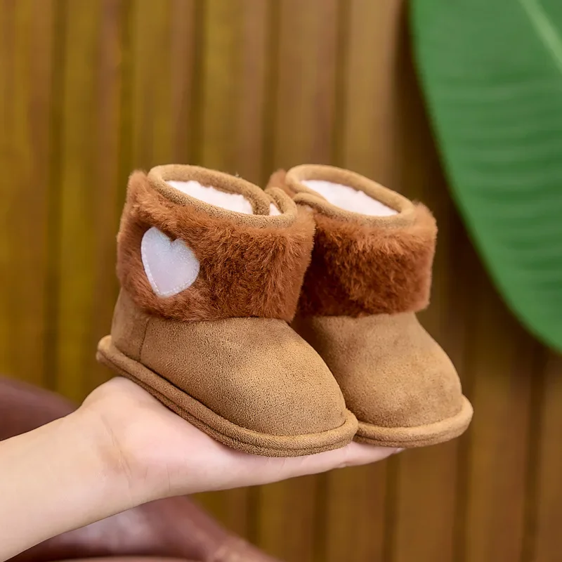 Newborn Winter Boots Thick Warm Soft Sole Toddler Shoes for 0‑1 Year Old Baby Girls Snow Boot