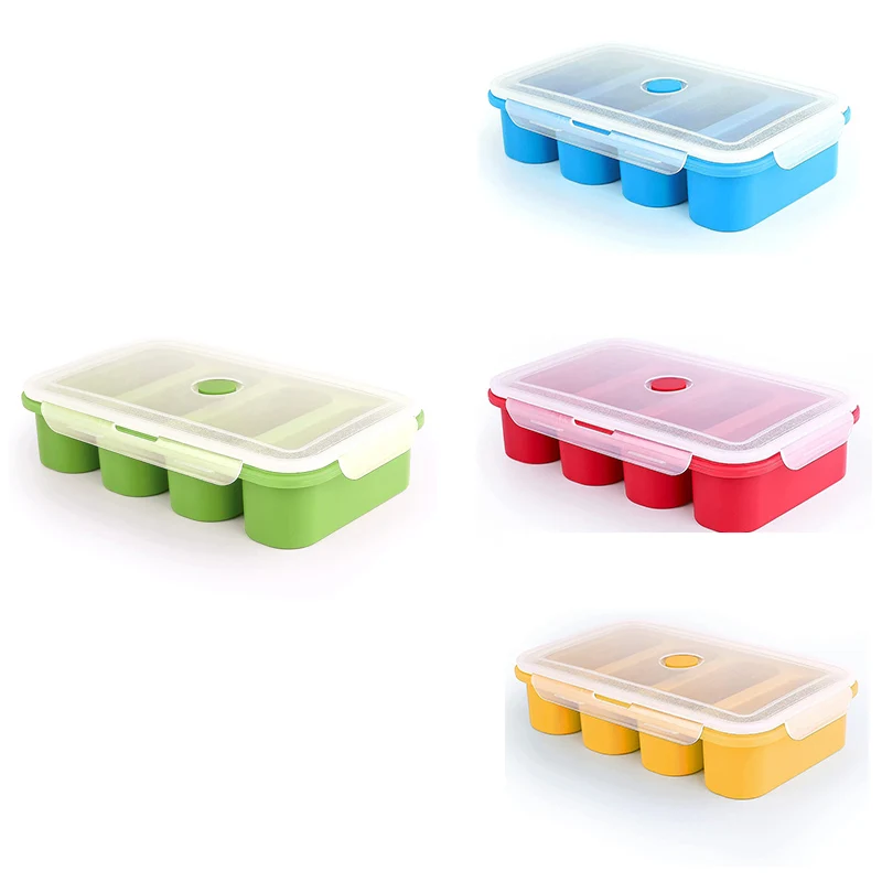 Silicone Freezer Trays Extra Large Super Square Ice-Cube Tray Food Freezing Mold