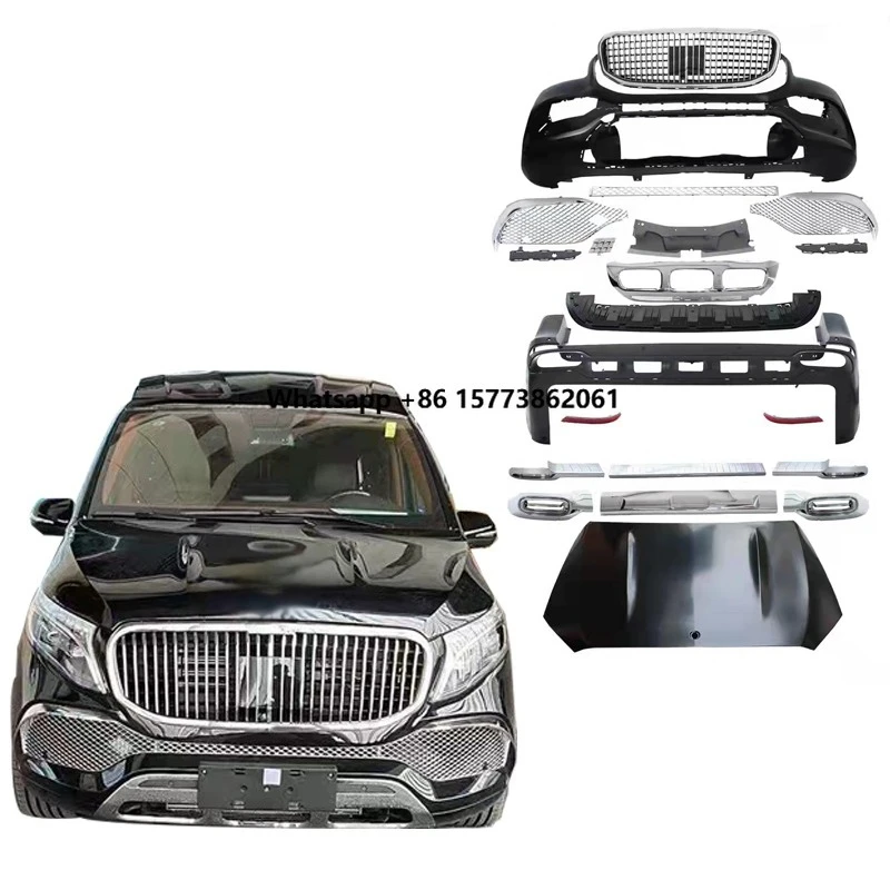 

V Class W447 Bodykit Upgrade to GLS MAY Style Bodykit with Front Bumper Rear Bumper and Grille for W447 Old to New Body Kit