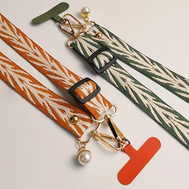 Retro Embroidery Style Adjustable Mobile Phone Hanging Cord