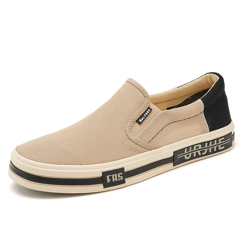 New Summer Men's Canvas Shoes Trend Korean Style Design Low Top Flat Bottom Casual Shoes Sneakers
