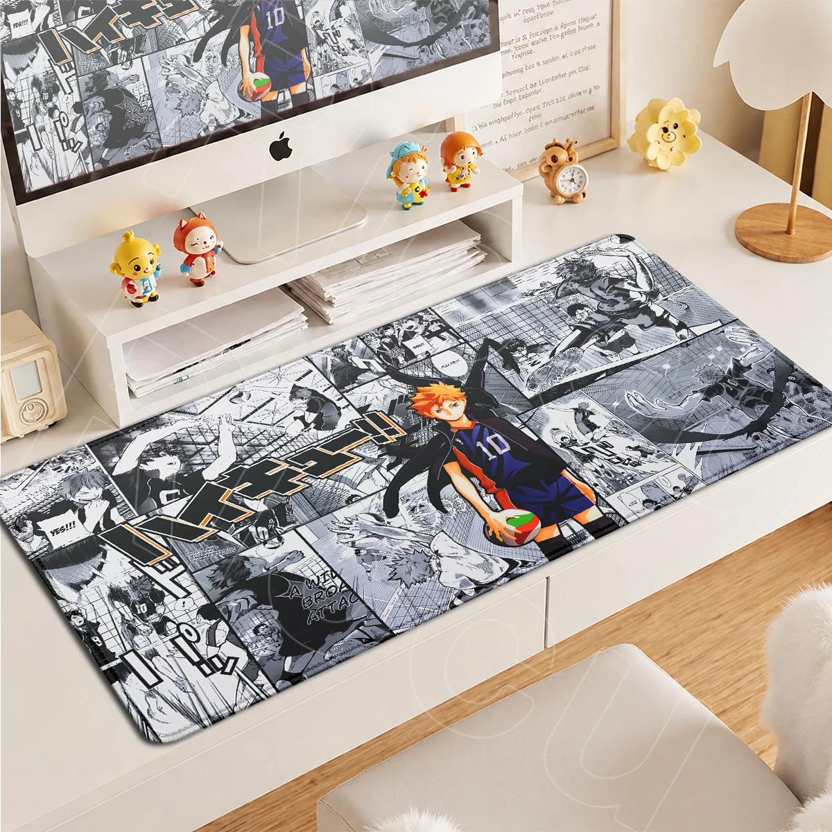 HD Printing E-sport Gaming Cabinet Rug Anime Haikyuu Tanaka Ryūnosuke Speed Mouse Pad Large Notebook Keyboard Mat PC Accessories