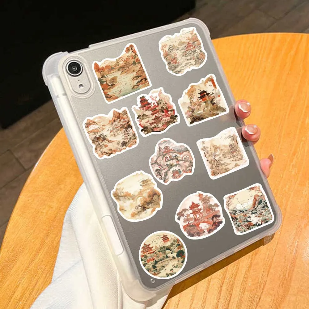 10/30/50 PIÈCES Dessin Animé Style Rétro Peinture De Paysage Autocollants BRICOLAGE Voyage Bagages Guitare Réfrigérateur Ordinateur Portable Graffiti Autocollant Enfants Autocollants