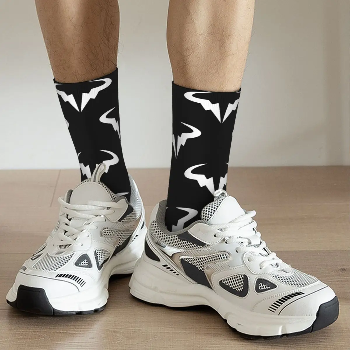 Rafael Nadal Socks Harajuku Sweat Absorbing Stockings All Season Long Socks Accessories for Man's Woman's Birthday Present