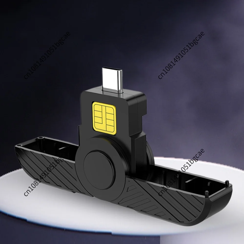 Portable Smart Card Reader Type-C USB Card Reader ID CAC Card Reader for SIM Chip ID Card for Government ID ActivClient AKO