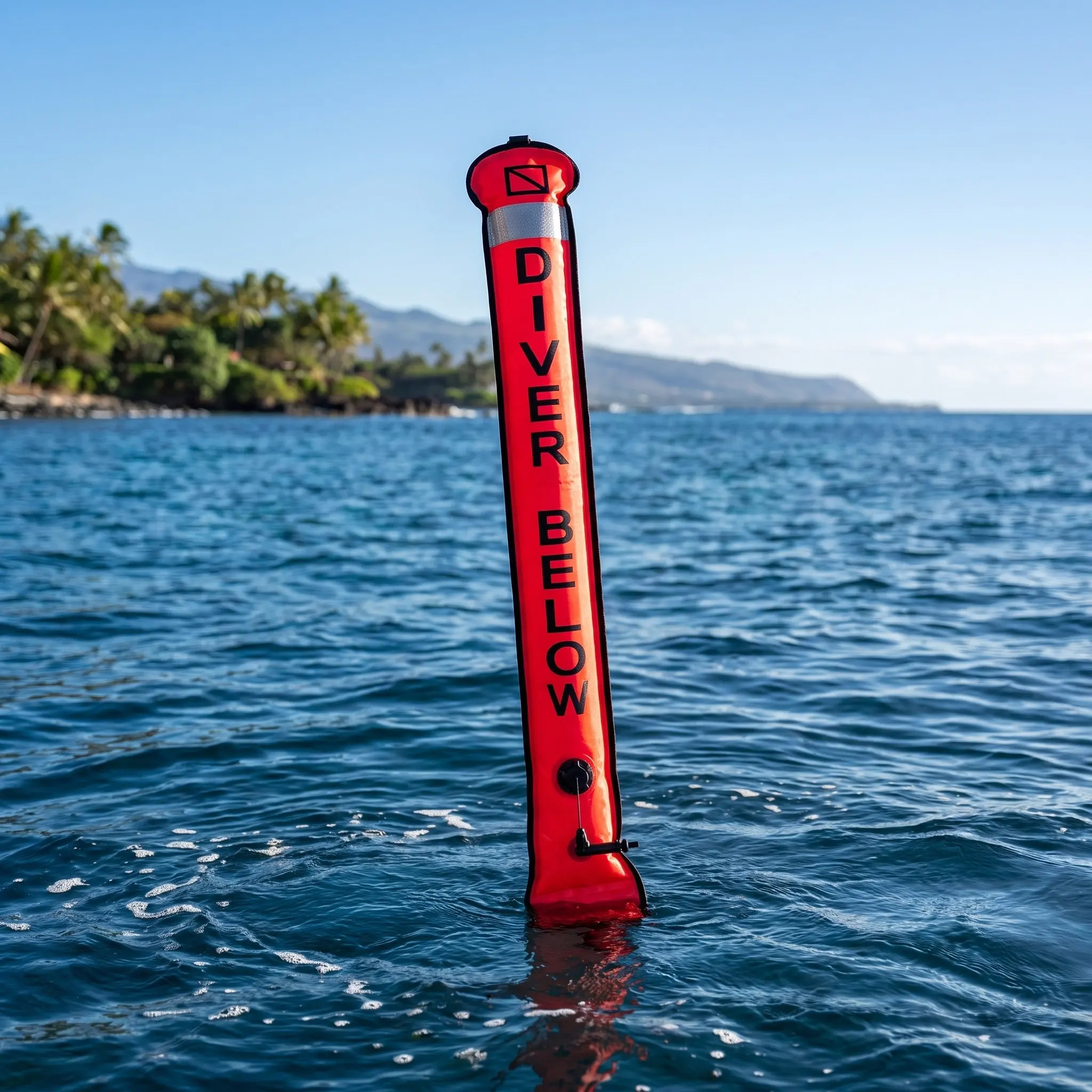 Reflective Dive Signal Tube Scuba Marker Buoy High Visibility Surface Marker Buoy Scuba Diving Safety Equipment Emergency Diving