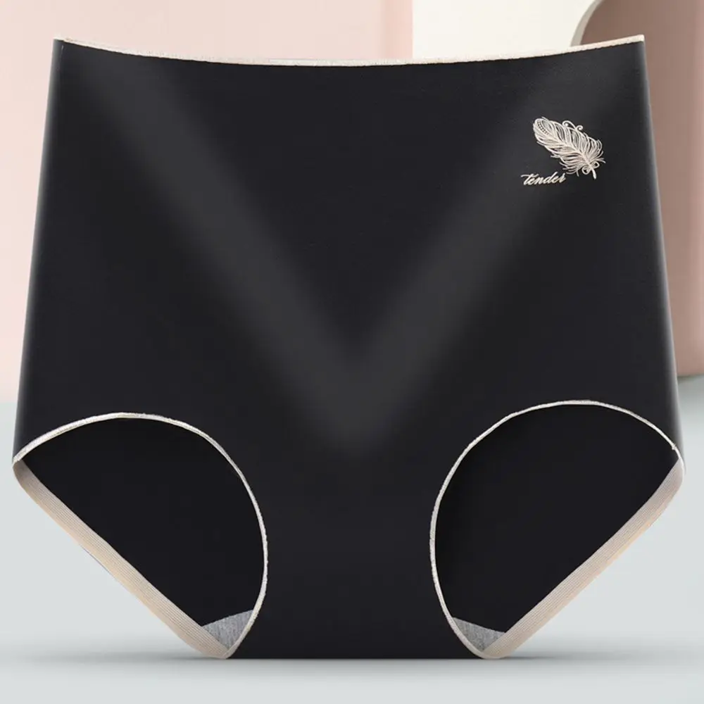 

Color Elastic Cotton Feather Fitness High-waist Seamless Briefs Women Underwear Breathable Lingerie Graphene Crotch Panties