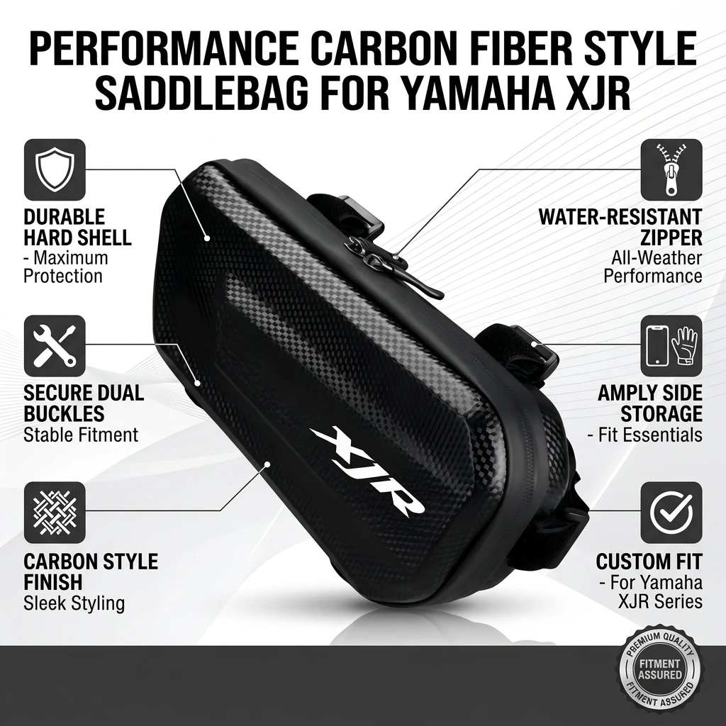 Easy To Clean Large Capacity EVA Motorcycle Saddle Bag Tool Bag With LOGO For YAMAHA XJR 1300 XJR1300 XJR1200 XJR 120