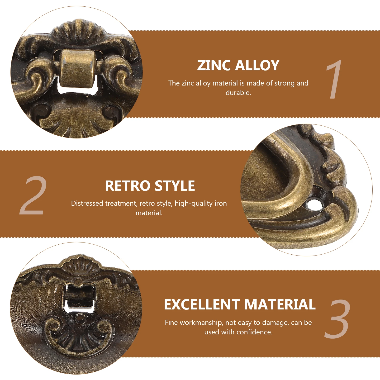 

5 set Metal Drawer Handles Pull Knobs For Cabinet Wardrobe Cupboard Wood Case Box Vintage Furniture Hardware Gift Home Decor