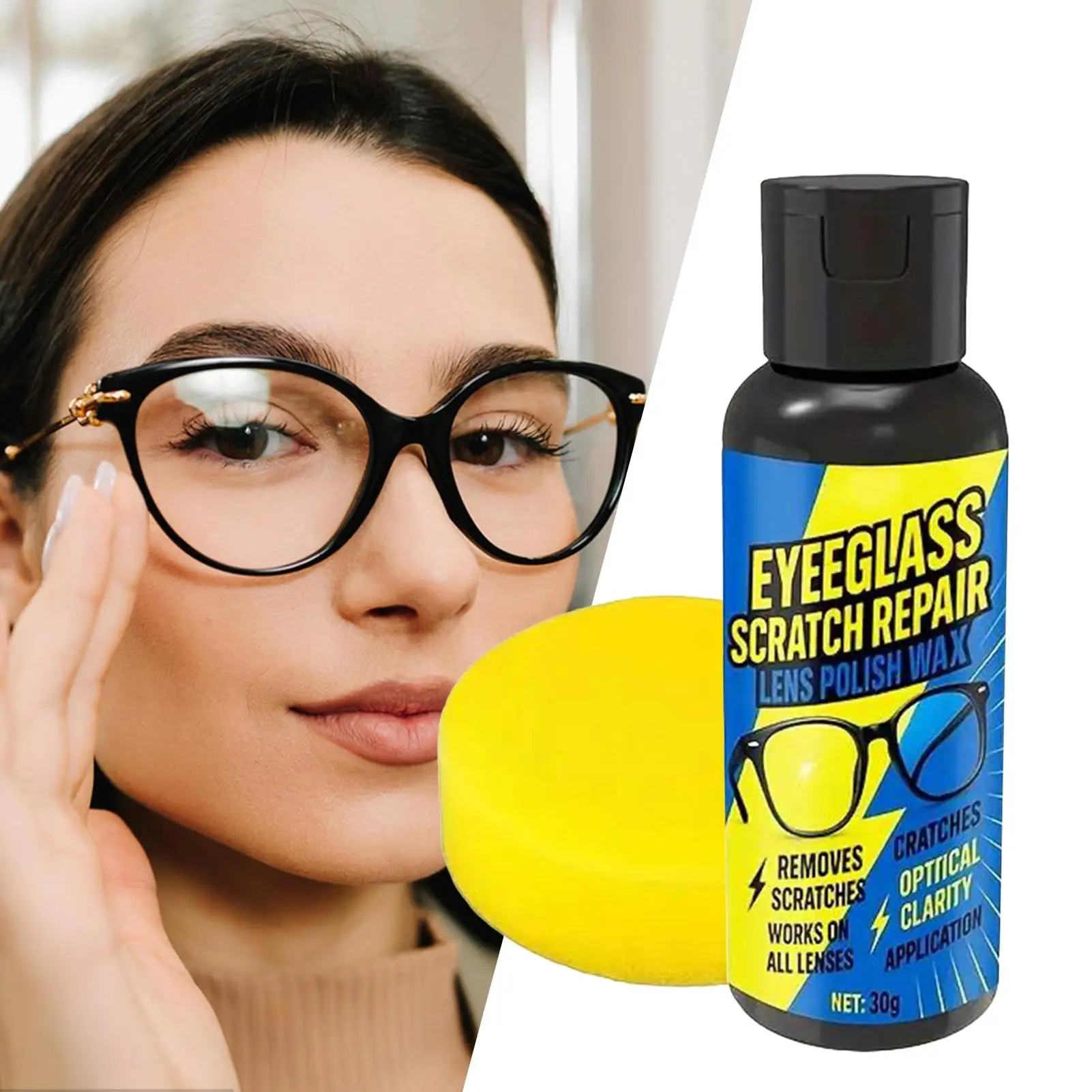 Scratch Remover for Eyeglasses Yellowing Sunglasses Cleaner Eyeglasses Shiny Solution Scratch Remover for Sunglasses Watch