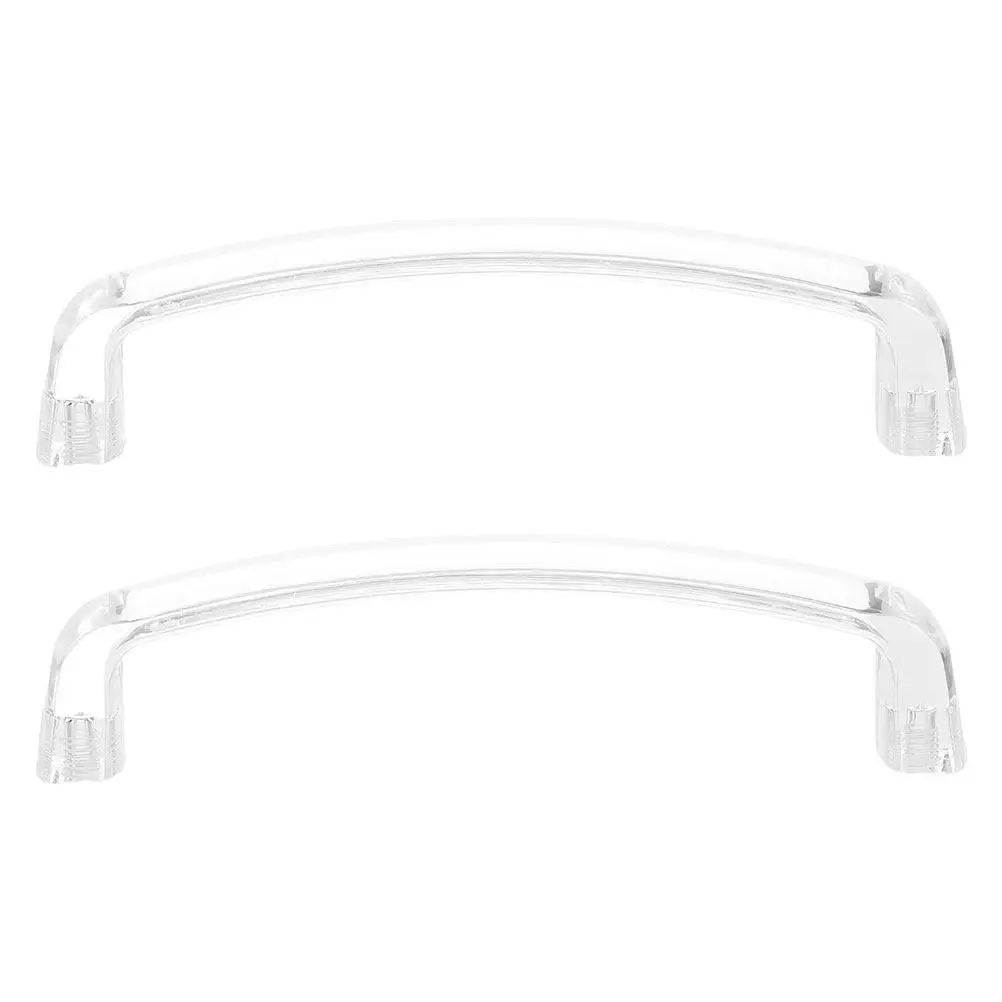 1Set Transparent Acrylic Drawer Pull Sleek Invisible Cabinet Handle for Kitchen Bedroom Wardrobe Bathroom Dresser Modern