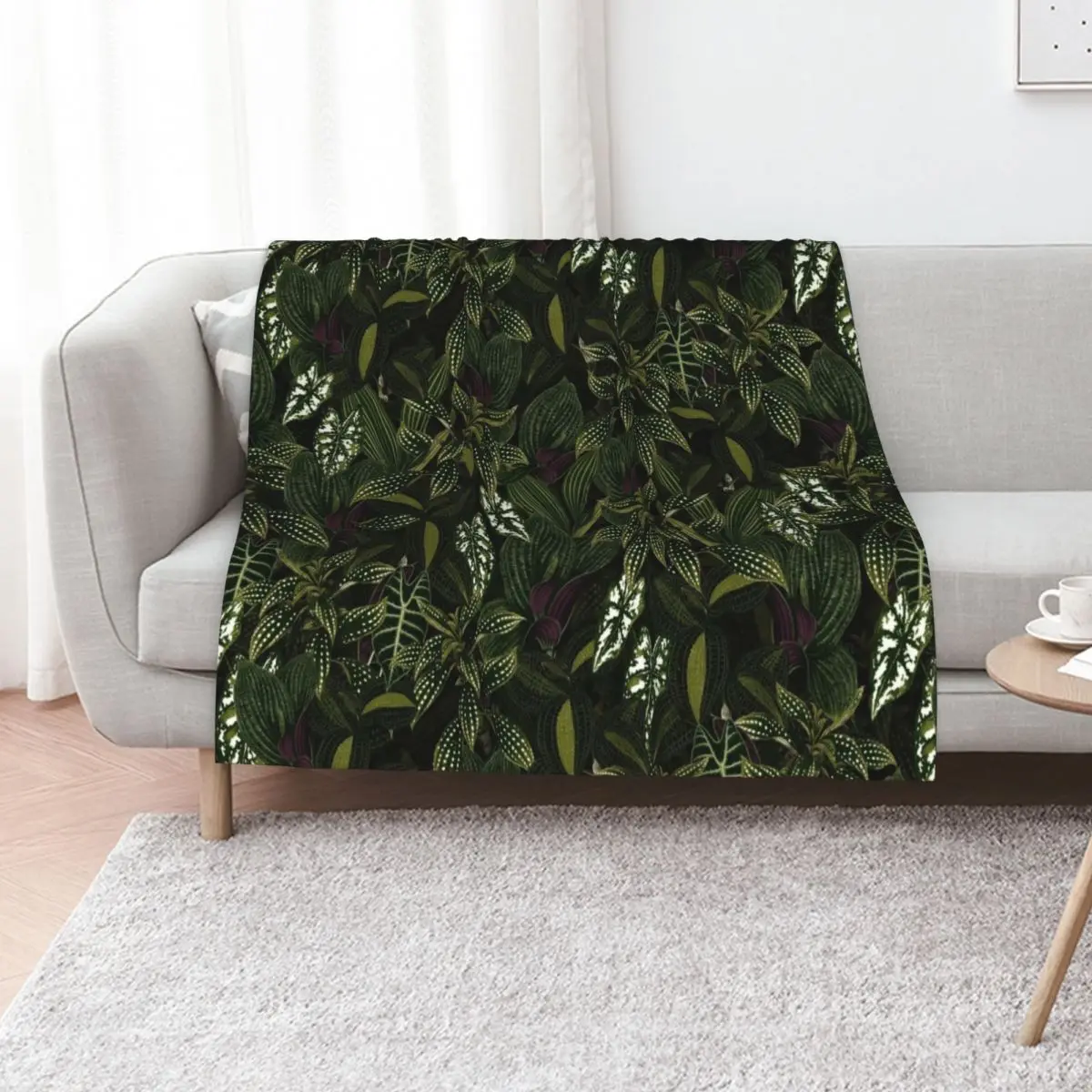 

Mystic Exotic Botanical Night Garden Throw Blanket Hairy Soft Thermals For Travel Custom Blankets