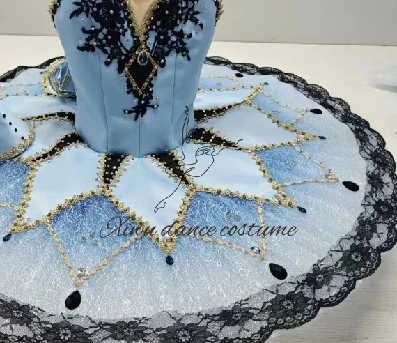 ชุดบัลเลต์เจ้าหญิงนิทราสีม่วงชุดนางฟ้าสำหรับเด็กผู้ใหญ่ชุดแข่งขันการแสดงตามสั่ง