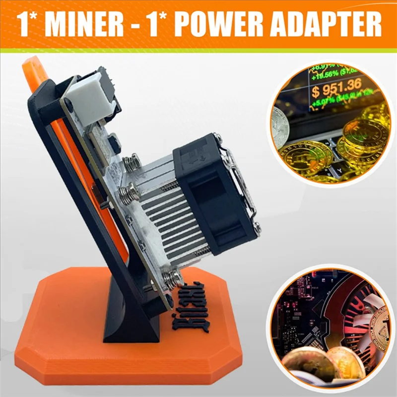 AT29-Bitaxe Gamma 601 BTC Solo Miner مع حامل 1.2TH/S 18W Bitcoin BTC Miner BM1370 Asic Chip من Antminer S21 Pro