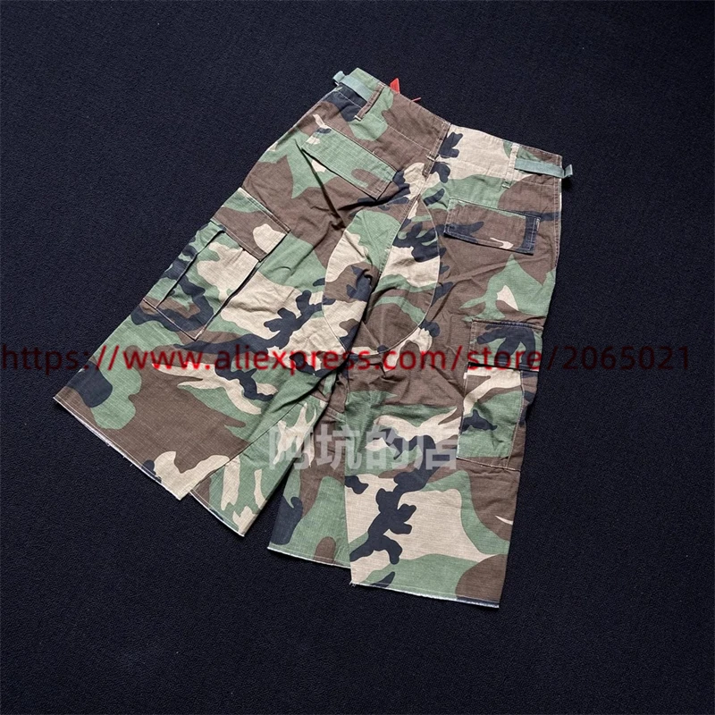 Camouflage CAMO CARGO Workwear Shorts Men Women Top Quality Oversize Multi Pocket Casual Shorts