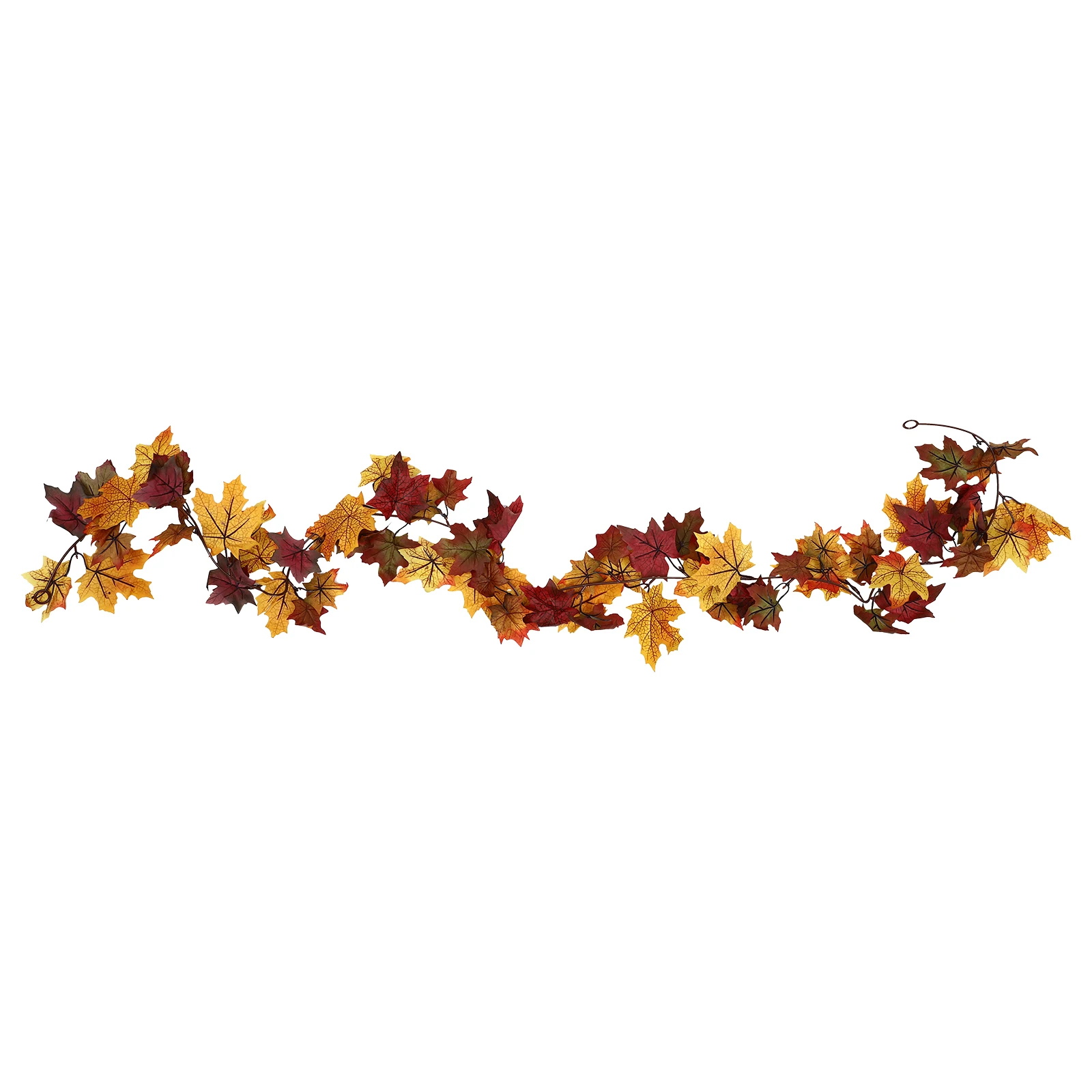 

1pc Wall Hanging Maple Leaf Decor Lifelike Artificial Fall Vine Plastic Hanging Ornament For Halloween Thanksgiving