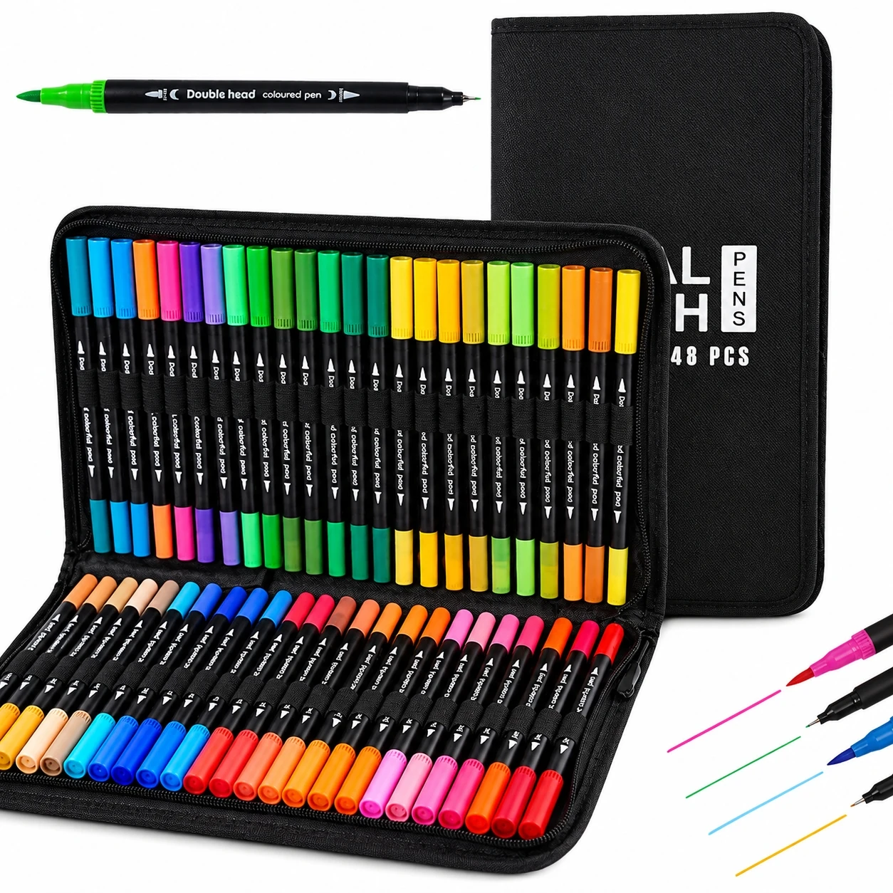 24/36/48 Colors Watercolor Art Markers Brush Pen Dual Tip Fineliner Drawing for Calligraphy Painting Set Art Supplies