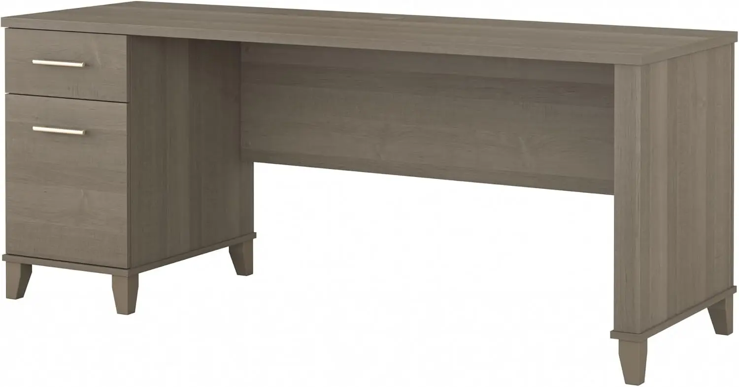 

72W desk with drawers and lockers, grey grey | Large home office computer deskSpacious 72W work surface offers plenty of room to