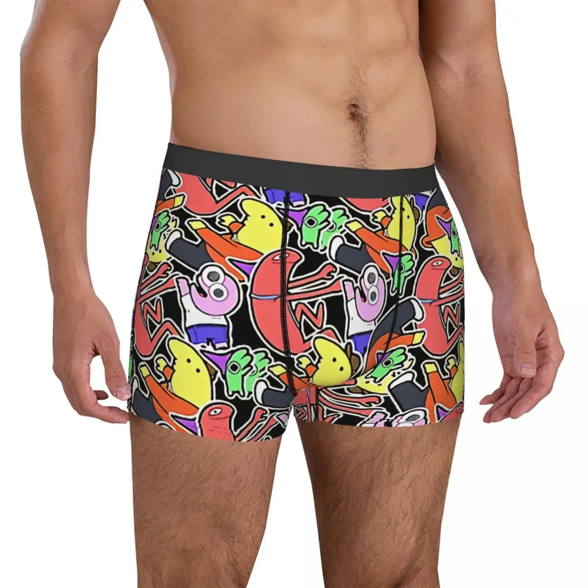 Smiling Friends Pattern Underwear Breathable Panties Print Boxer Brief For Man 3D Pouch Plus Size Boxershorts