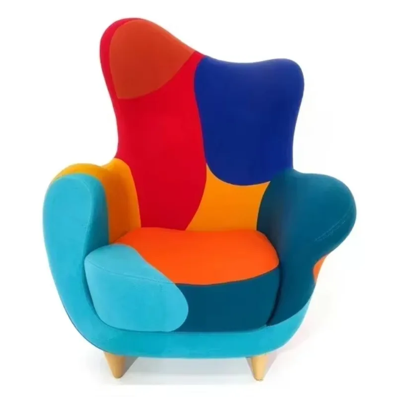 TAO Colored Mosaic Single Backrest Sofa Personalized Model Room Living Room Bedroom Casual Seat