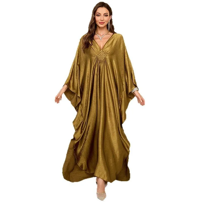 Plus Size Kaftan Dresses for Women Sparkly Glitter Batwing Sleeve Kaftan Cover Up Beach Maxi Dress Loungewear