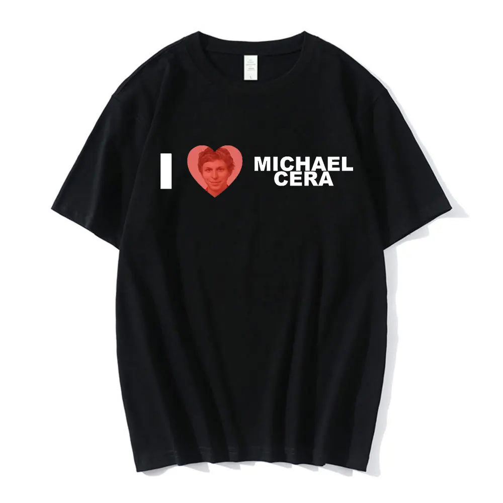 I Heart Michael Cera T Shirt summer 100% Pure Cotton Juno Superbad Jesse Eisenberg Meme Film Funny Bumper Car Creative T Shirts