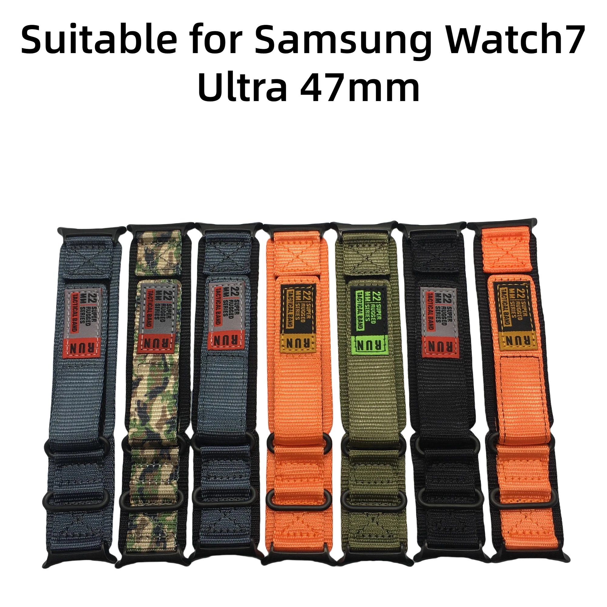 Dual loop nylon strap for Samsung Watch7 Ultra 47mm, Watch7 Ultra 47mm sport nylon strap for Samsung Ultra watchband