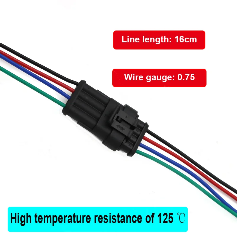 1Set 1/2/3/4/5/6P Automotive Waterproof Wiring Harness Male Female Plug And Socket Pair With 16CM Wire Line Electrical Connector