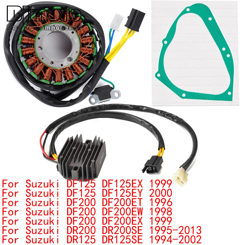 

Engine Stator Coil+Voltage Regulator rectifier For Suzuki DF125 DF125 EX EY DF200 DF 200 ET EW EX DR200 SE DR125 SE With Gasket