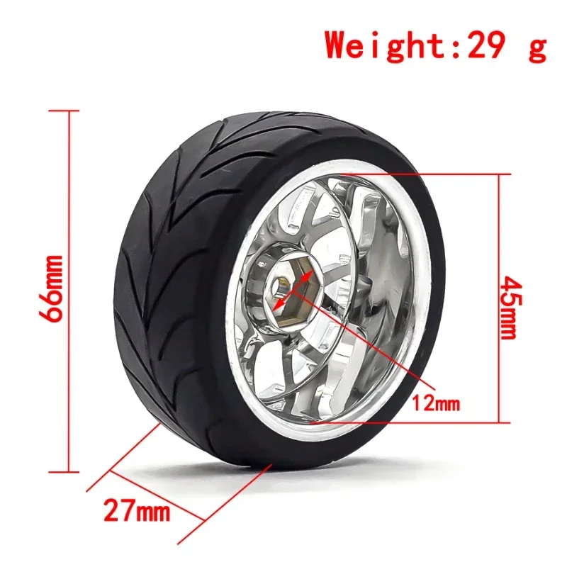 4db 66mm 1/10 Be közúti Érlelődik & wheels Foglalat 12mm Rontás huby számára redcat HPI tamiya Meghalad RC Turizmus kocsi HSP 144001 94123 94122 Cézium